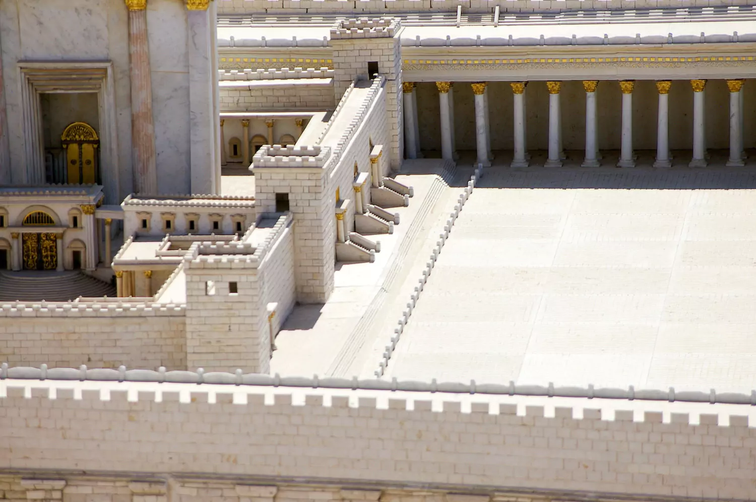 Jerusalem temple walls and courts