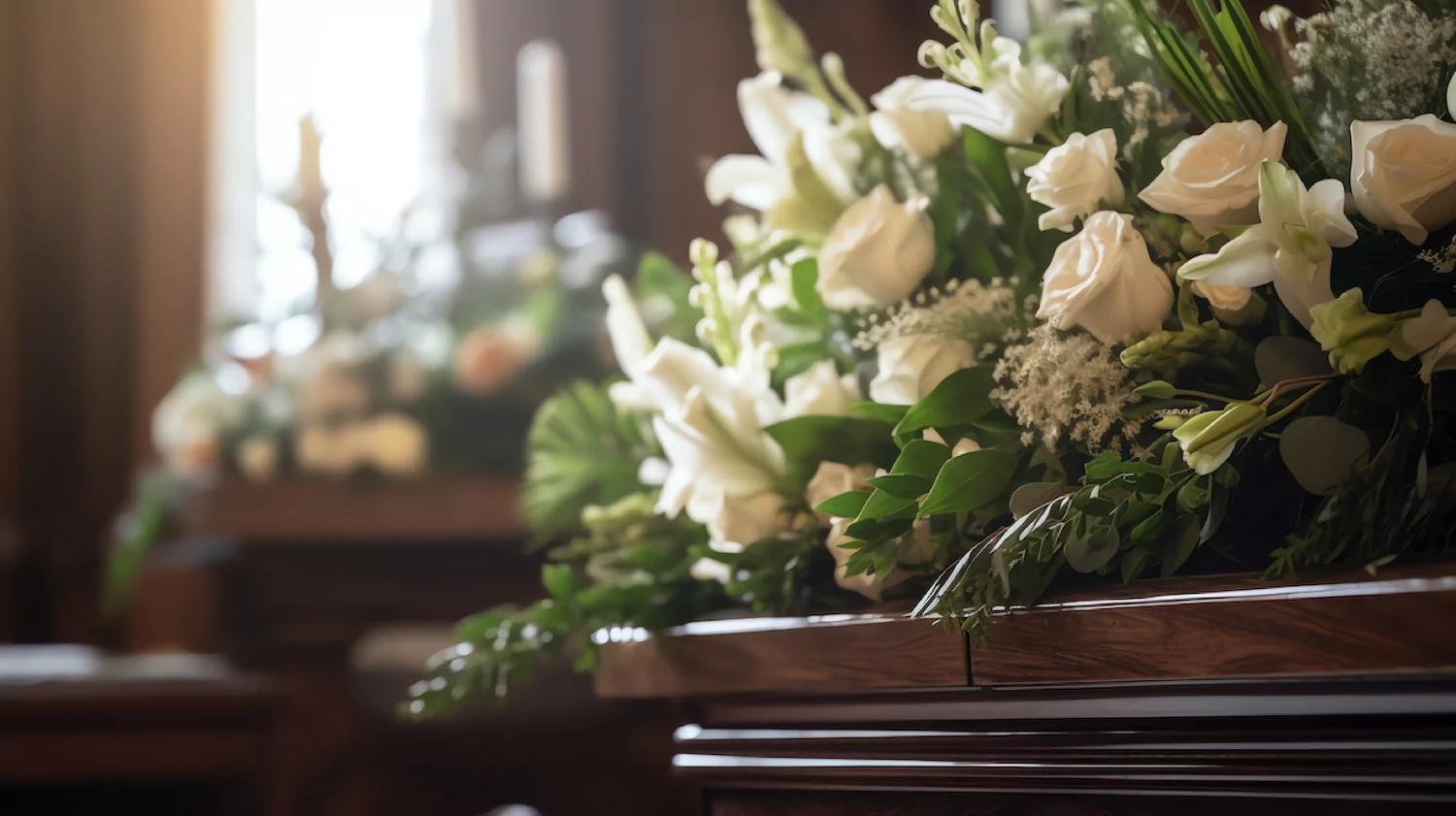 a close-up of funeral flowers, reminding pastors that